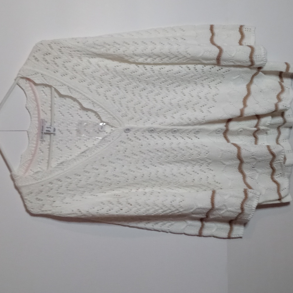 Isaac Mizrahi Live Woman's Pointelle Cardigan NWOT